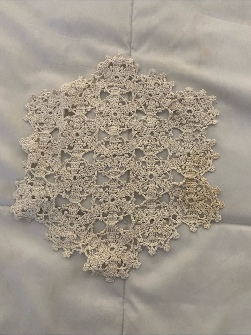 Handmade Crochet Doily - Cream Lace Accent